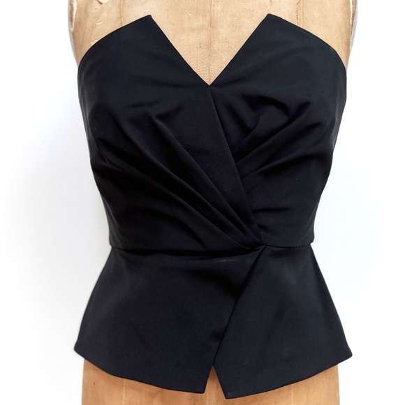 A.L.C  Black Farrah Peplum Top New With Tags size US6 - Picture 10 of 14